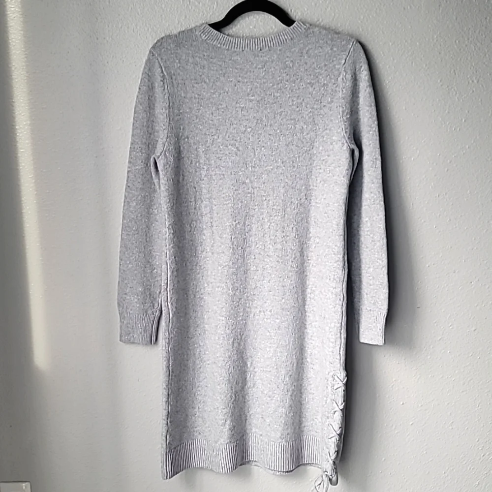 Talbots NWT Essential Knit Sweater Dress Size Medium Petite Color Heather Grey - Picture 6 of 10